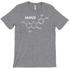 janus molecule funny retro tv utopia fashion science series T-Shirt