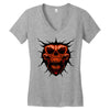 evil face Women's V-Neck T-Shirt