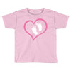 Baby Girl with Heart Any Name Customized Toddler T-shirt