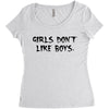girls dont like boys Women's Triblend Scoop T-shirt