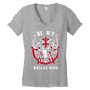 be my beelze bud Women's V-Neck T-Shirt