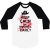 keep calm and where's carl tshirt the walking zombie tee apocalypes fu 3/4 Sleeve Shirt