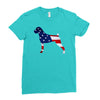 patriotic boxer Ladies Fitted T-Shirt