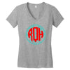 chevron circle Women's V-Neck T-Shirt