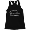 i can't adult today white logo Racerback Tank