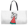 summer alien invasion bright color Weekender Totes