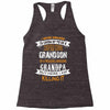 Super Cool Grandson Of A Freaking Awesome Grandpa Racerback Tank