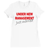 under new management just married mens black wedding present husband t Ladies Fitted T-Shirt