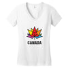 Canada Leaf LGBT Women's V-Neck T-Shirt