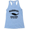 narwhal whale Racerback Tank