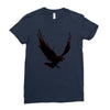 black raven with red eye Ladies Fitted T-Shirt
