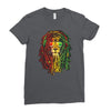 new! men's rasta vibe lion Ladies Fitted T-Shirt