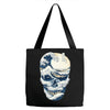 the great wave off skull Tote Bags