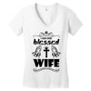 I Am One Blessed Wife Women's V-Neck T-Shirt