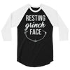 resting grinch face 3/4 Sleeve Shirt