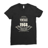 premium vintage 1958 classic perfectly aged limited edition Ladies Fitted T-Shirt