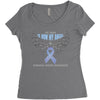 my hero is now my angel stomach cancer awareness Women's Triblend Scoop T-shirt