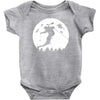 skiier moon moonlight silhouett Baby Onesie