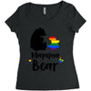 mama bear gay pride Women's Triblend Scoop T-shirt