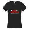 i love my girlfriend Women's V-Neck T-Shirt