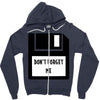 Don't Forget Me Disk Zipper Hoodie