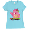 mrs yetti and her poops Ladies Fitted T-Shirt