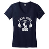 This Girl Loves Her Dog Women's V-Neck T-Shirt