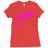 fuck love party Ladies Fitted T-Shirt