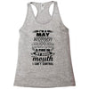 I Am A May Women Racerback Tank