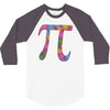 spring pi tshirts  flowery colorful pi day gifts 3/4 Sleeve Shirt