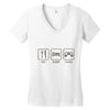 eat,sleep,game Women's V-Neck T-Shirt
