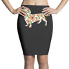 dachshund flower Pencil Skirts