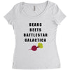 bears beets battlestar galactica Women's Triblend Scoop T-shirt
