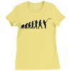 evolution of a fisherman angler mens fishing t shirt Ladies Fitted T-Shirt