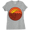 sunset circle Ladies Fitted T-Shirt
