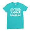 I Love Someone with Lung Cancer to The Moon and Back to Infinity Ladies Fitted T-Shirt