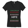 ugly christmas wife Women's V-Neck T-Shirt