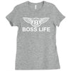 boss life hip hop music rick ross maybach cool dope mens tshirt black Ladies Fitted T-Shirt