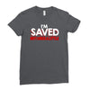 i'm saved but i cuss a little Ladies Fitted T-Shirt
