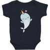 cute kawaii narwhals are cute Baby Bodysuit