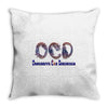 ocd obsessive cat disorder Throw Pillow