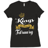kings are born in february Ladies Fitted T-Shirt