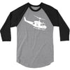 design uh 1h helicopter hubschrauber us army irak krieg war vietnam 3/4 Sleeve Shirt