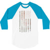 Vintage Usa Flag 3/4 Sleeve Shirt