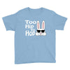too hip to hop   bunny easter Youth Tee