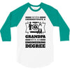 Never Underestimate A Grandpa With An Engineering Degree 3/4 Sleeve Shirt