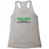 Vegans We're Not Crazy We're Just From The Future Racerback Tank