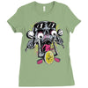 skull biker Ladies Fitted T-Shirt