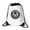 badass bad angry primate Drawstring Bags