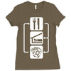 v2 eat sleep poker Ladies Fitted T-Shirt